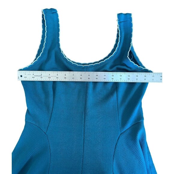 Venus Dress Women M Teal Blue Fit and Flare Knee Length Summer Sleeveless - Picture 8 of 9